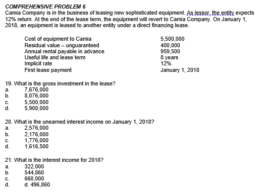 Problems COMPREHENSIVE PROBLEM 4 Nova Company