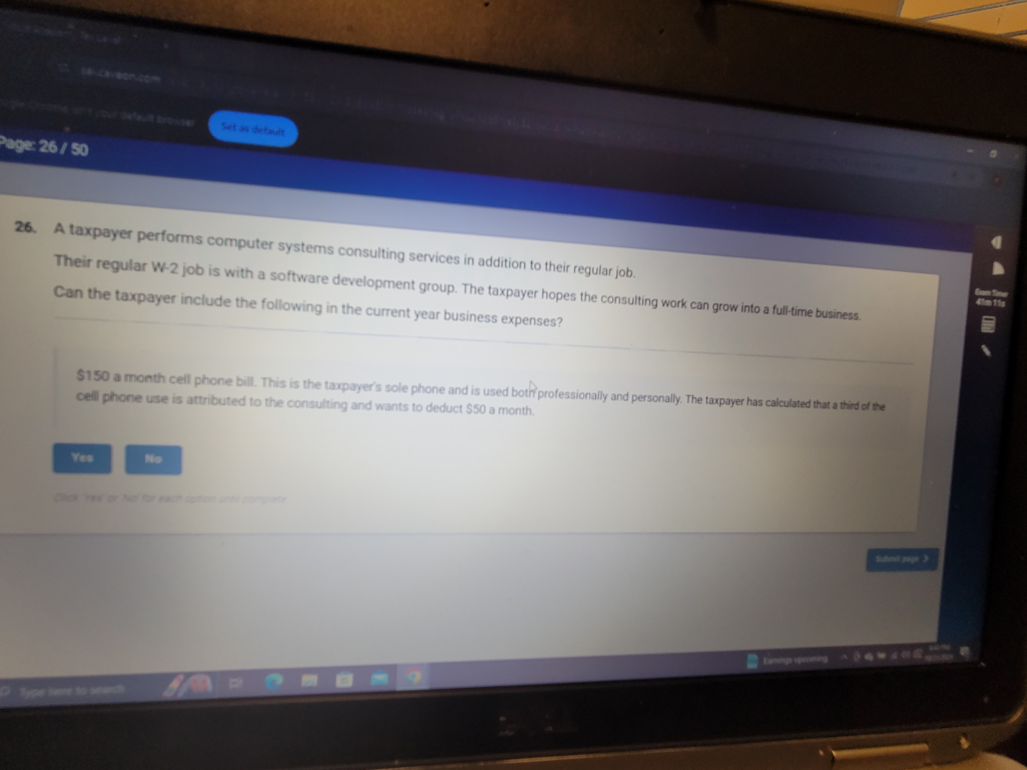 2 6 . A taxpayer performs computer systems