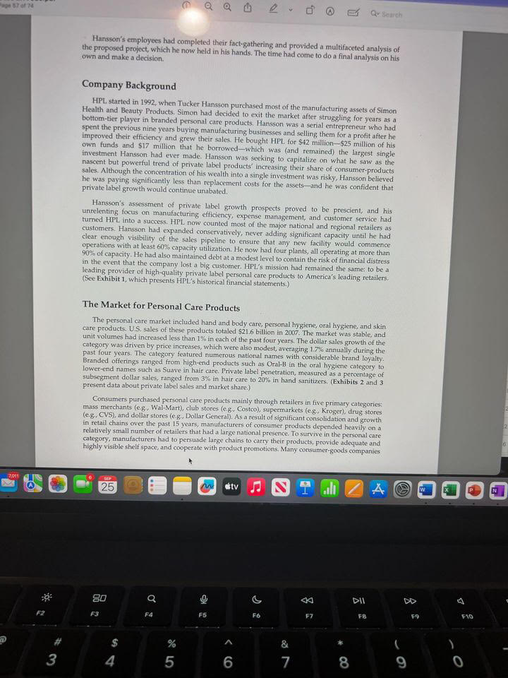 an excel spreadsheet with your future cash flows
