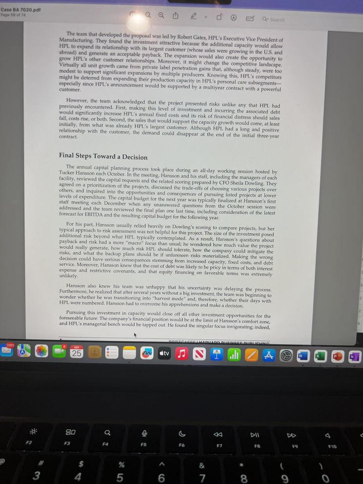 an excel spreadsheet with your future cash flows
