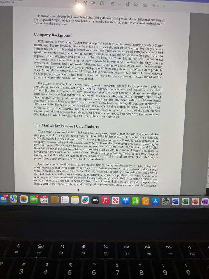 an excel spreadsheet with your future cash flows