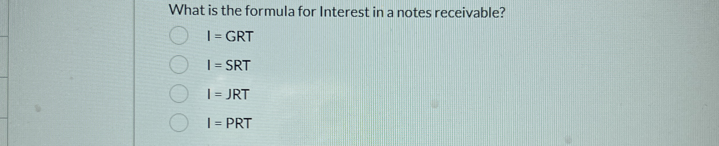 What is the formula for Interest in a notes