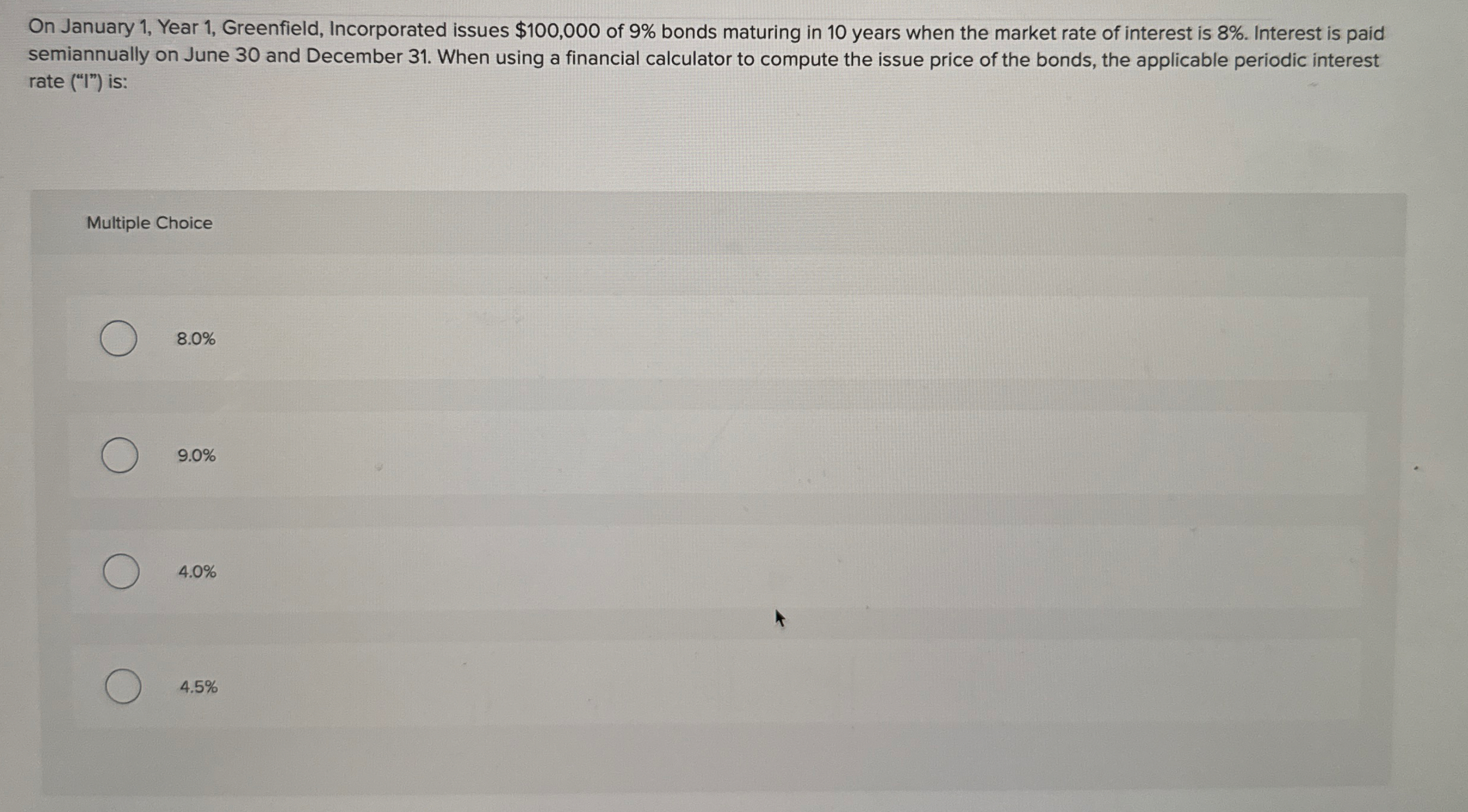 On January 1 , Year 1 , Greenfield, Incorporated