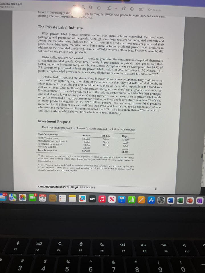 an excel spreadsheet with your future cash flows
