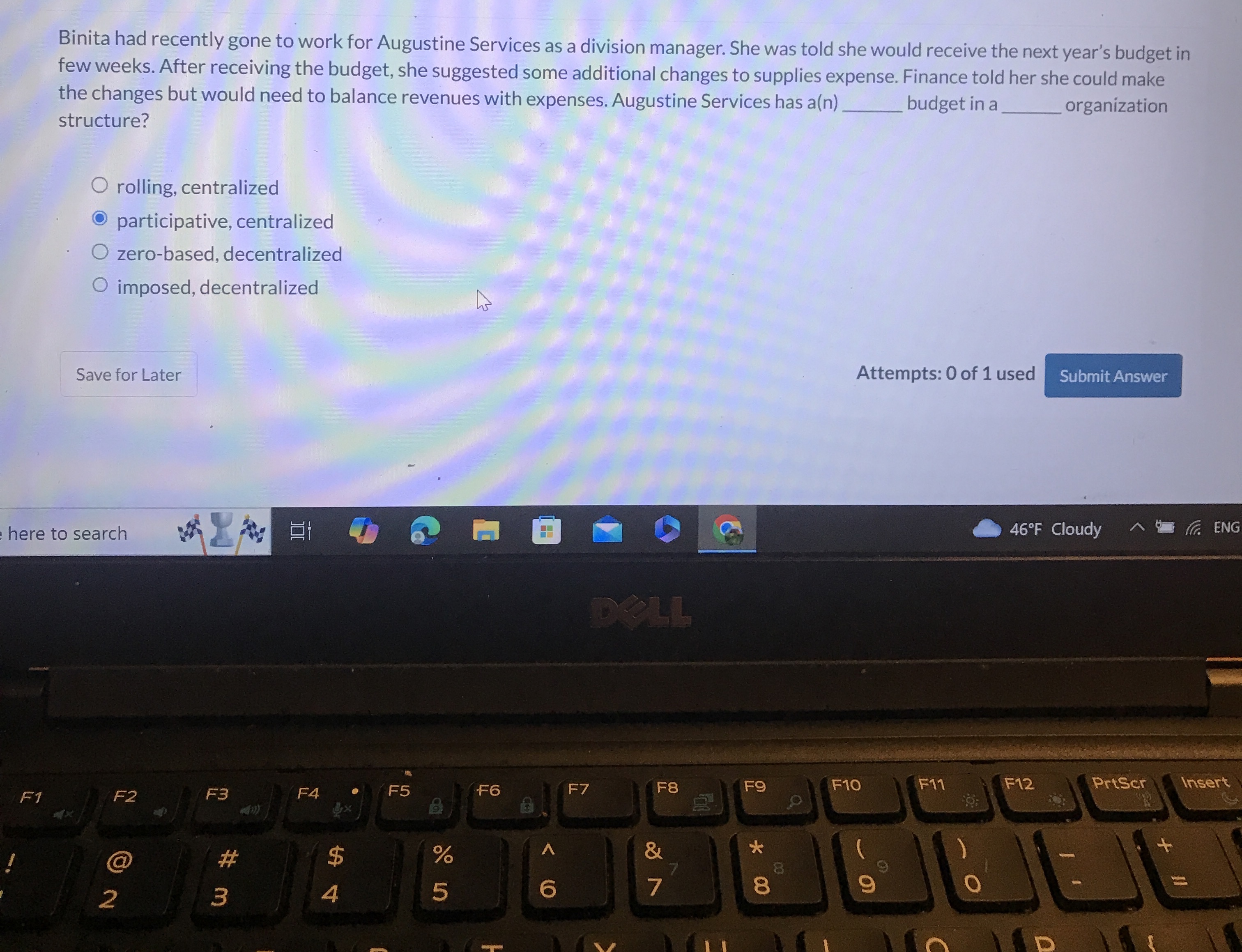 Binita had recently gone to work for Augustine