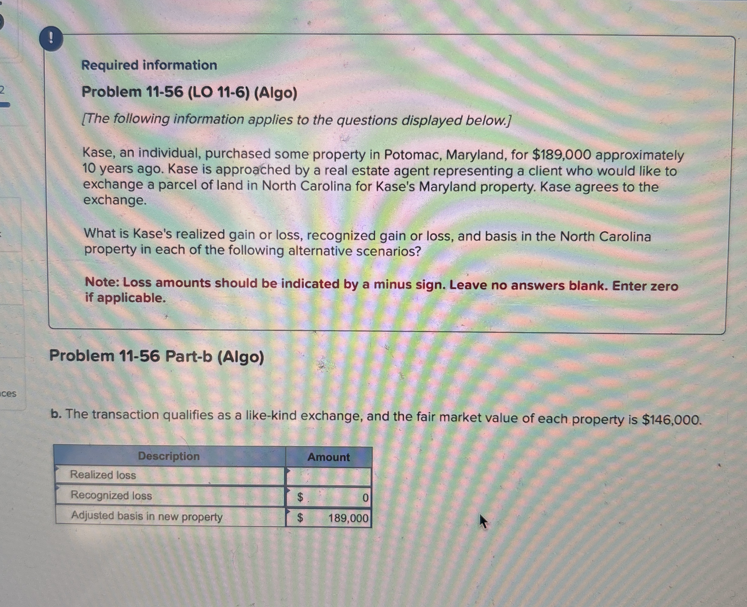 ! Required information Problem 1 1 - 5 6 ( LO 1 1