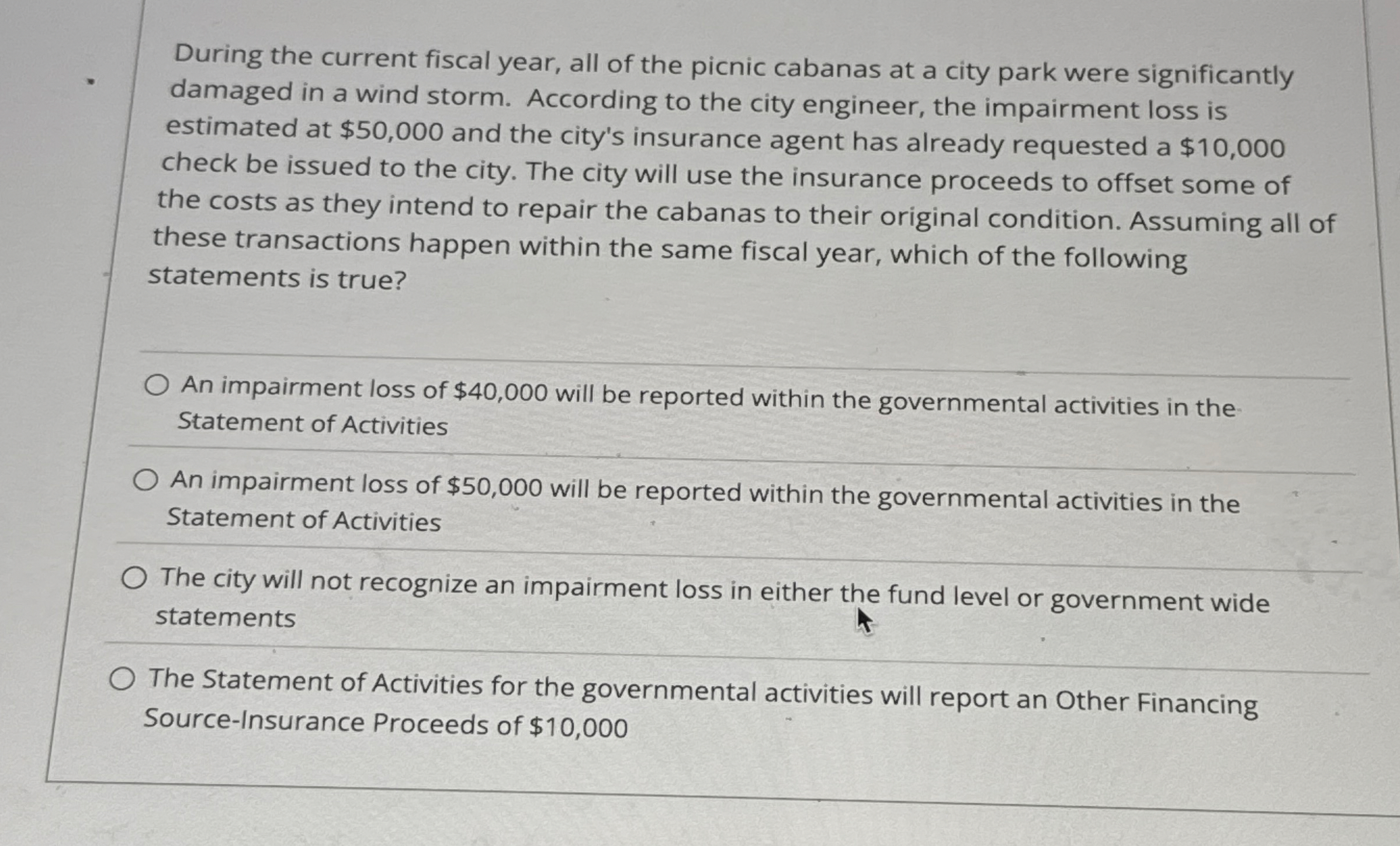 During the current fiscal year, all of the picnic