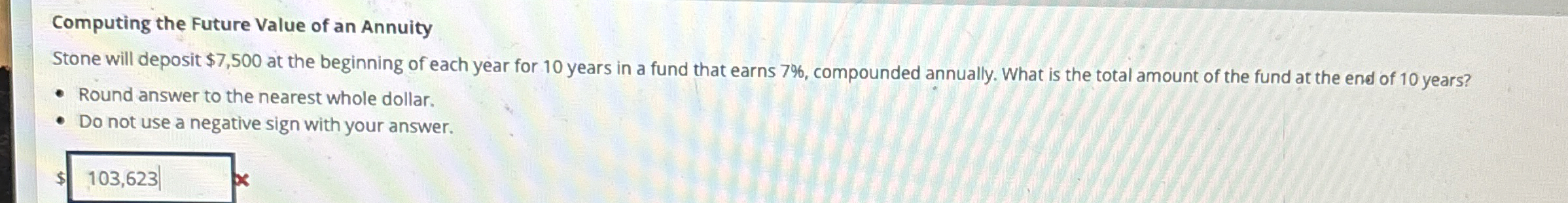 Computing the Future Value of an Annuity Stone