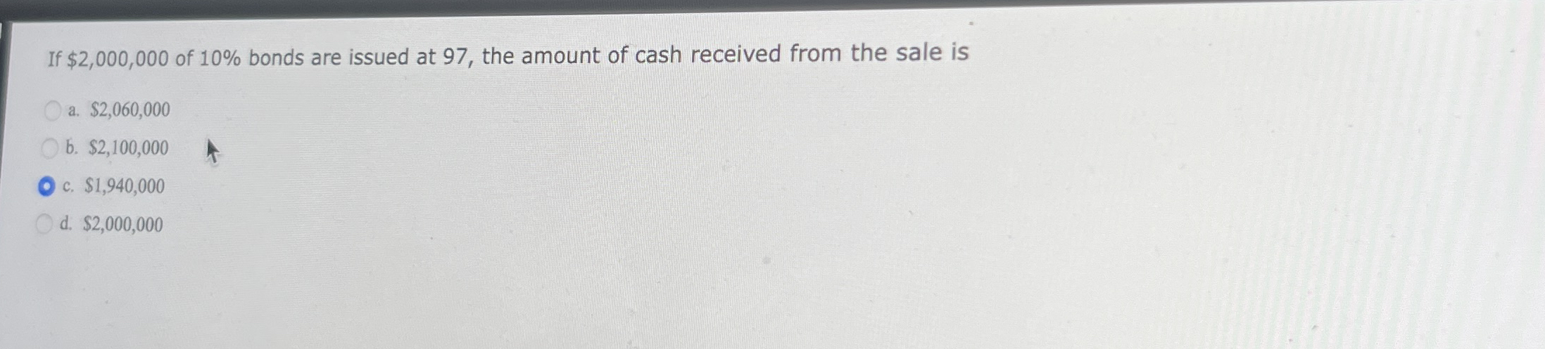 If $ 2 , 0 0 0 , 0 0 0 of 1 0 % bonds are issued