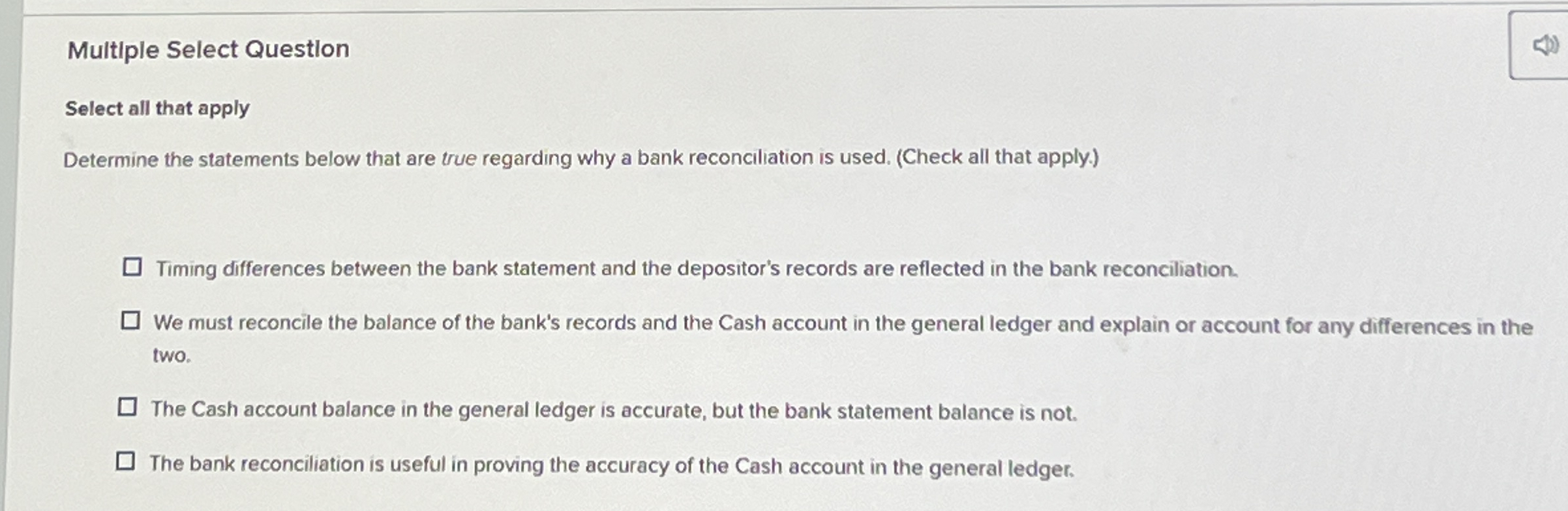 Multiple Select Questlon Select all that apply
