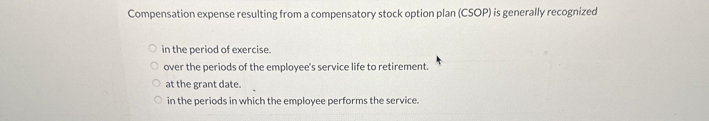 Compensation expense resulting from a