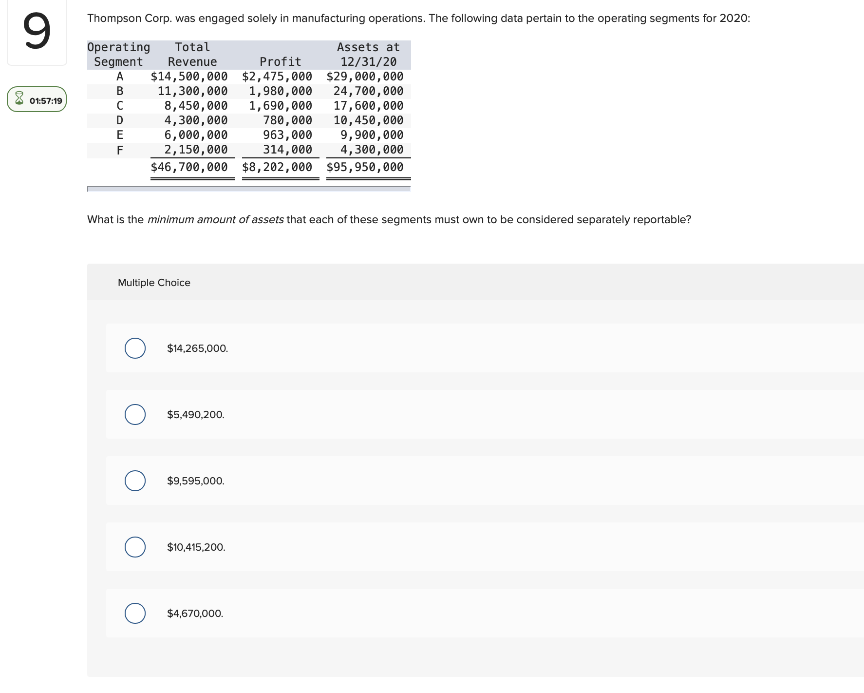 need help here please 9 Thompson Corp. was