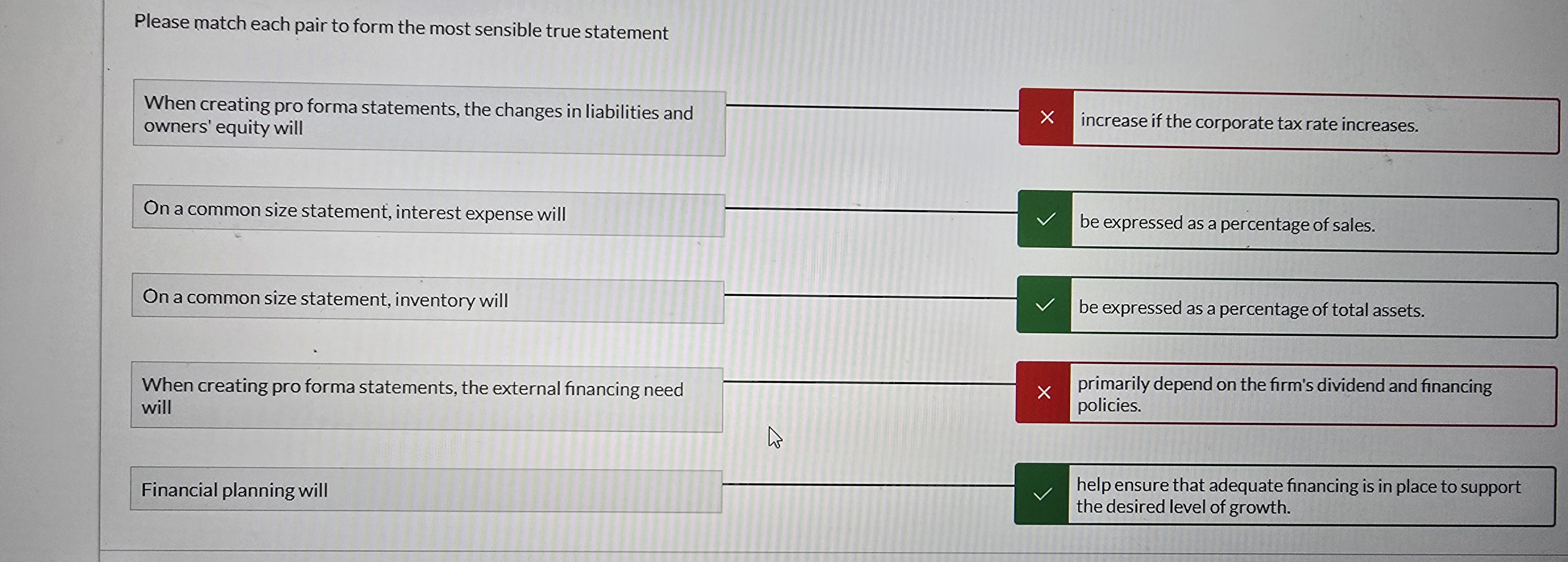 Please match each pair to form the most sensible
