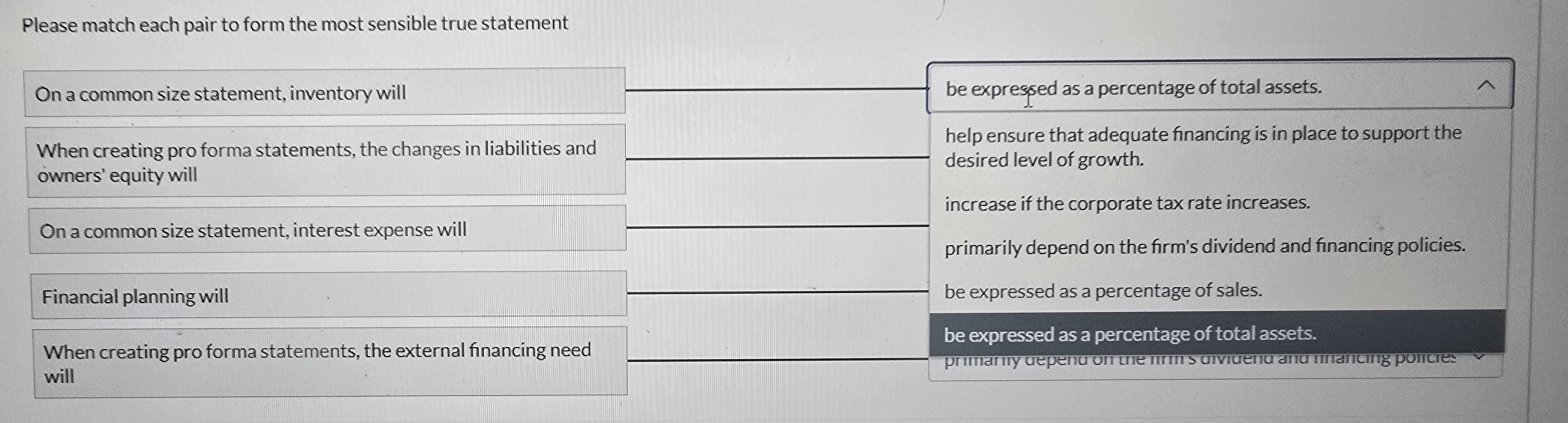 Please match each pair to form the most sensible