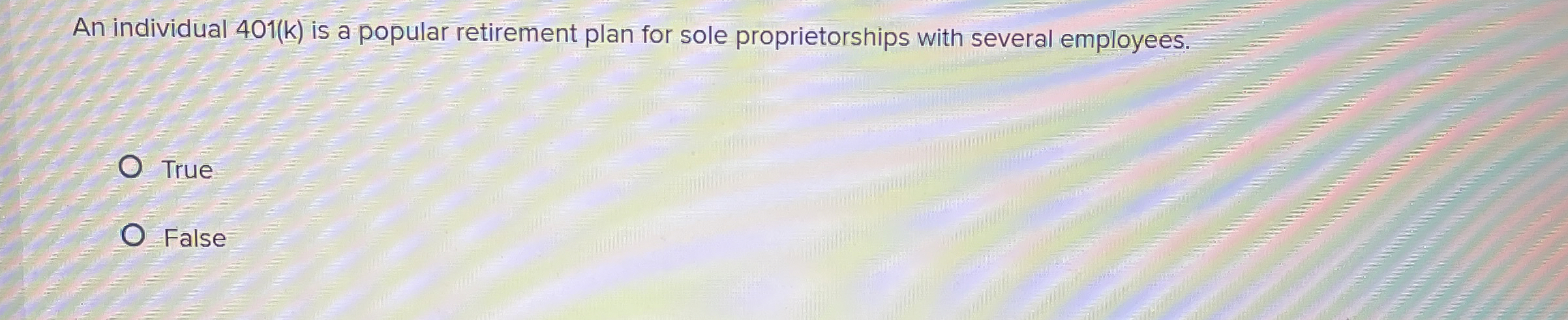 An individual 4 0 1 ( k ) is a popular retirement