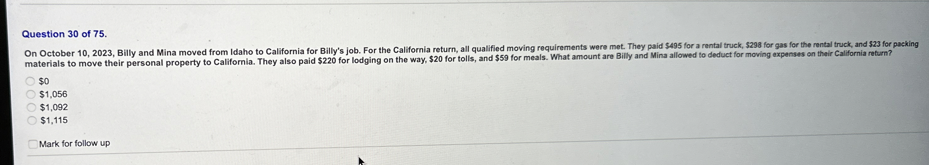 Question 3 0 of 7 5 . On October 1 0 , 2 0 2 3 ,