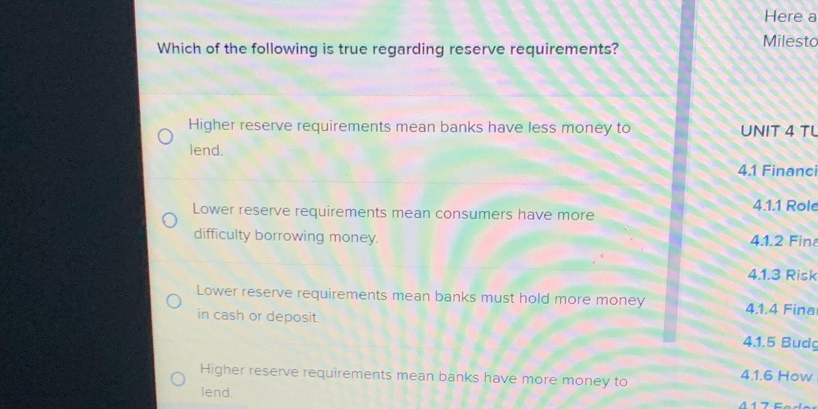 Here a Milesto Which of the following is true