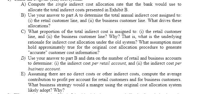A) Compute the single indirect cost allocation