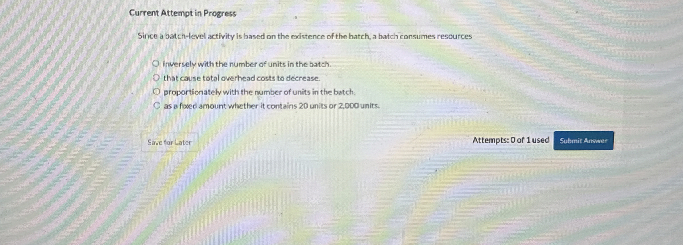 Current Attempt in Progress Since a batch - level