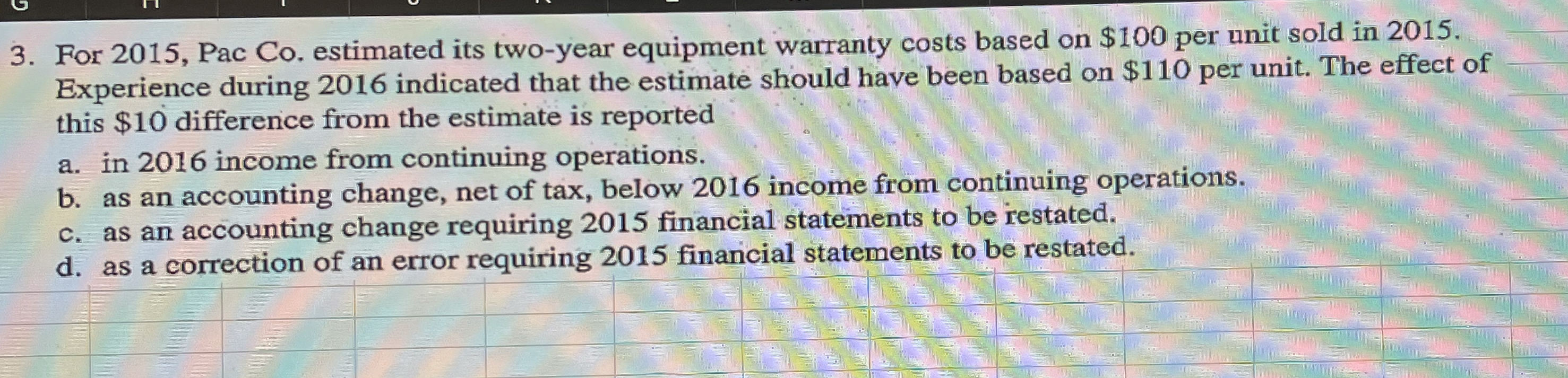 For 2 0 1 5 , Pac Co . estimated its two - year