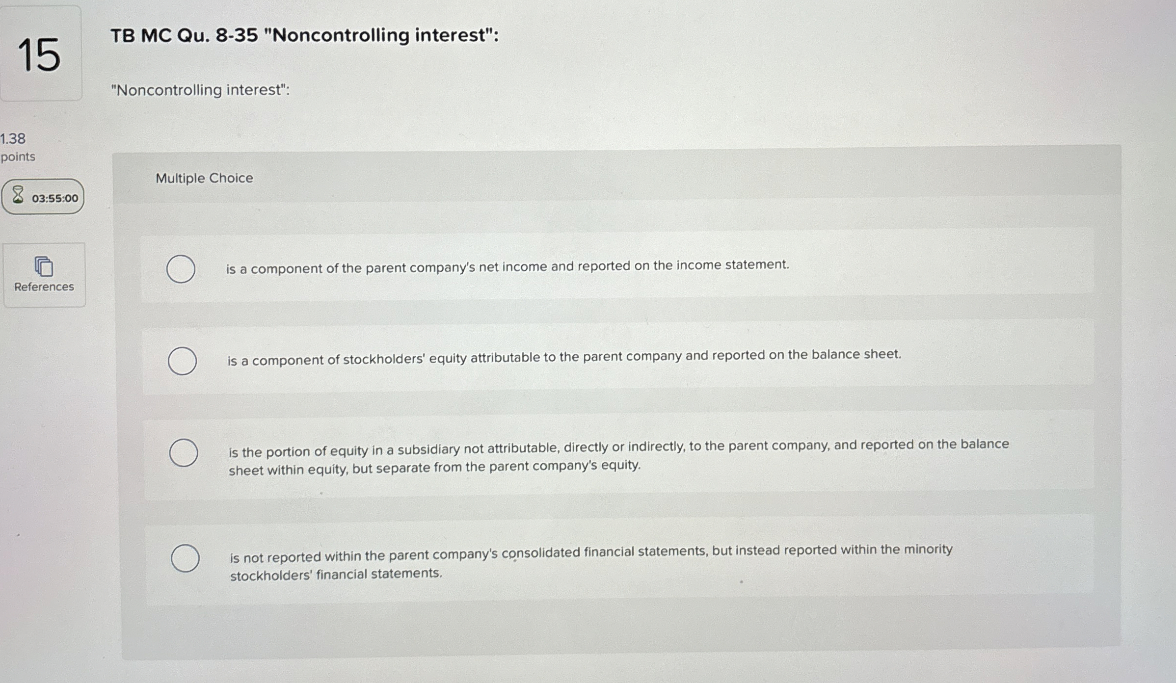 1 5 TB MC Qu . 8 - 3 5 "Noncontrolling interest":