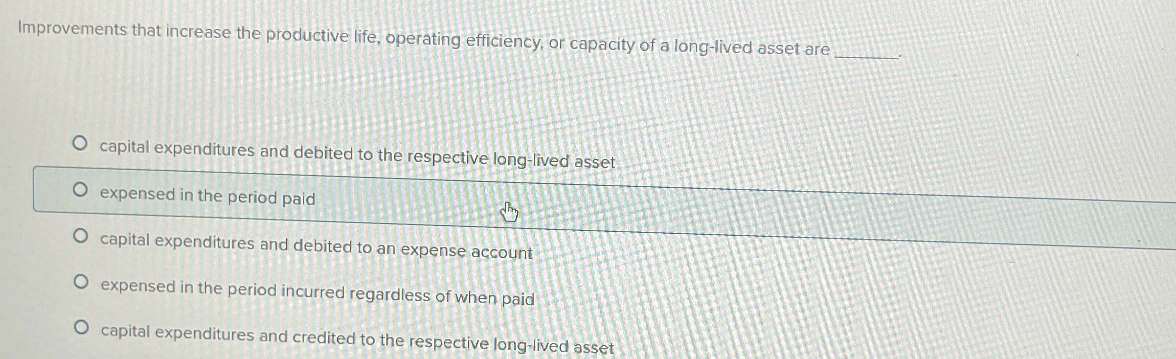 Improvements that increase the productive life,