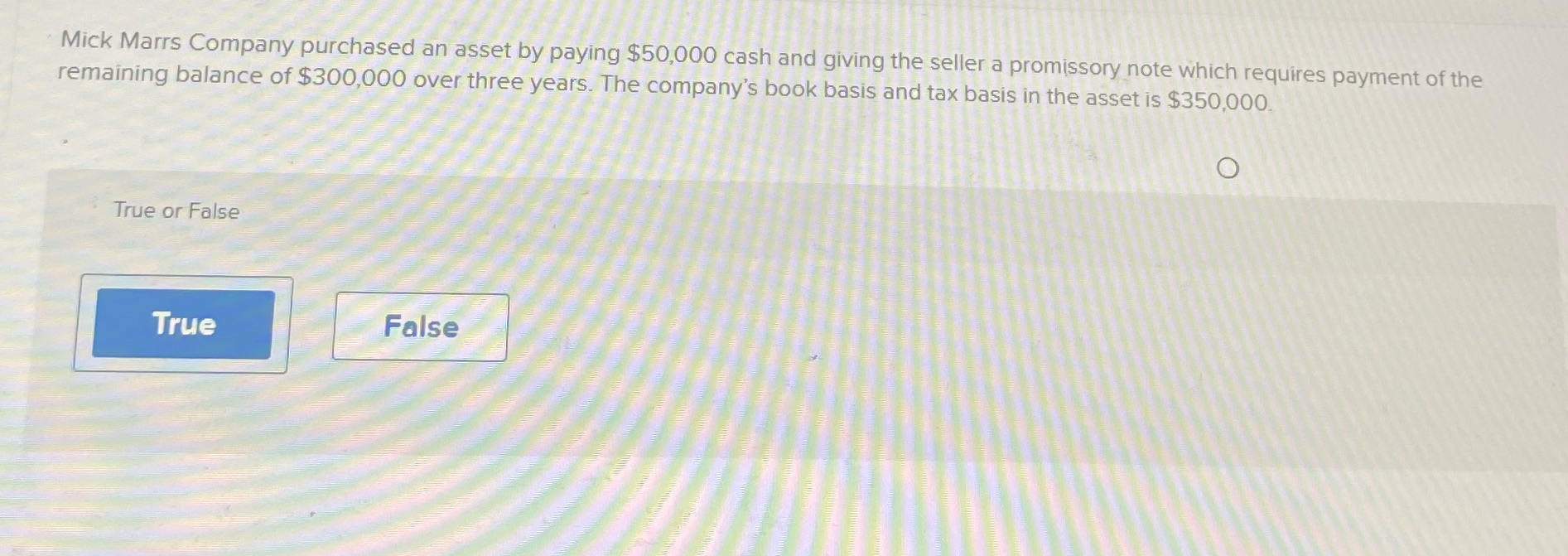 Please need answer for this Mick Marrs Company