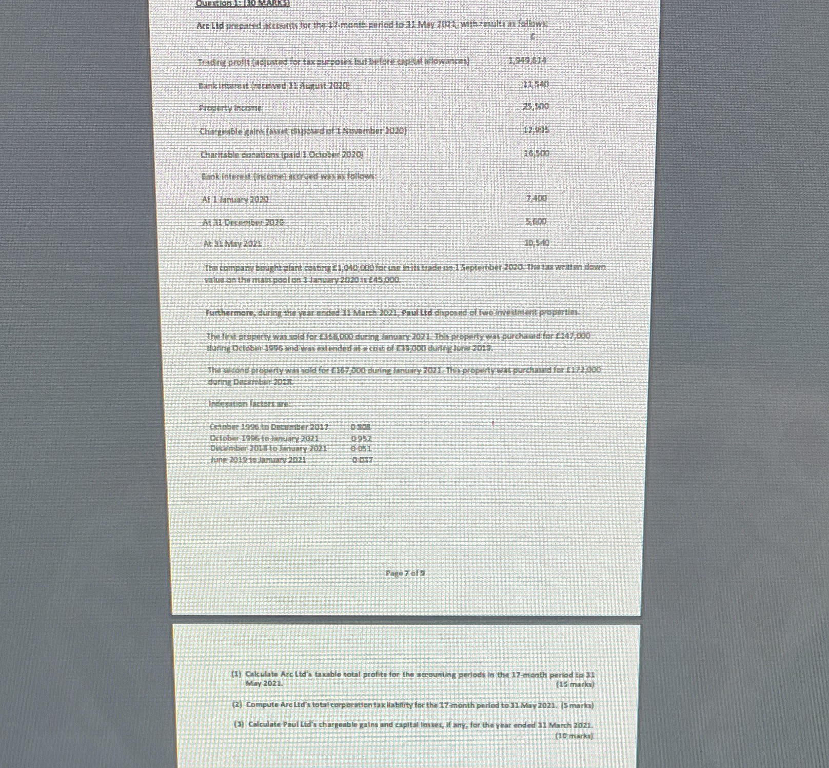 please help Arc Lid propared liccounts for the