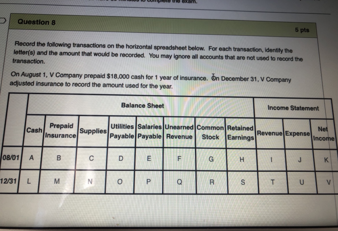 Help with this accounting question. Question 8 5