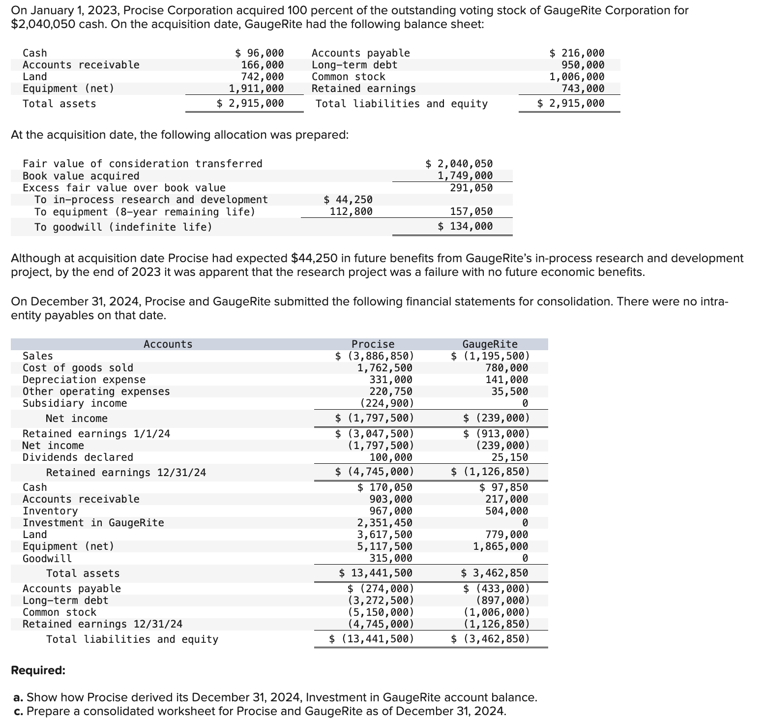 On January 1 , 2 0 2 3 , Procise Corporation