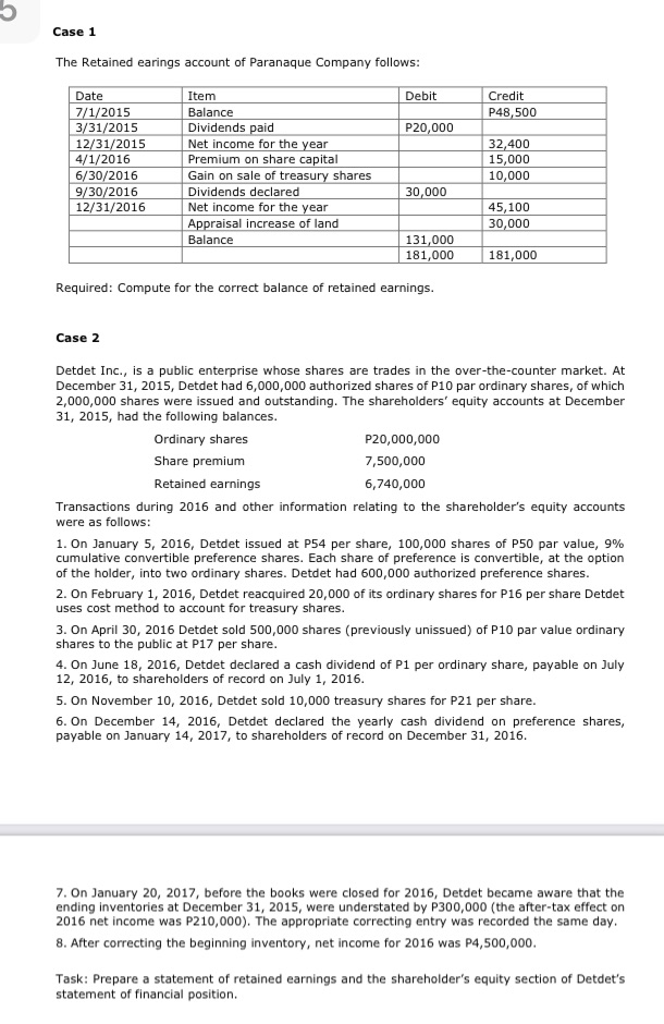 Partnership & corporation Case 1 The Retained