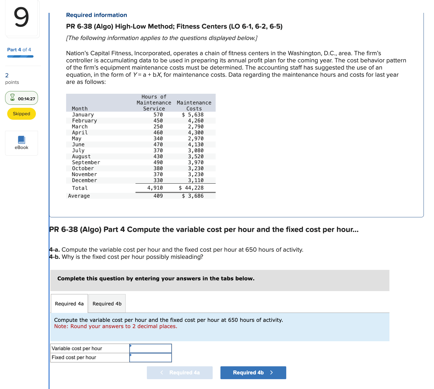 Required information PR 6 - 3 8 ( Algo ) High -