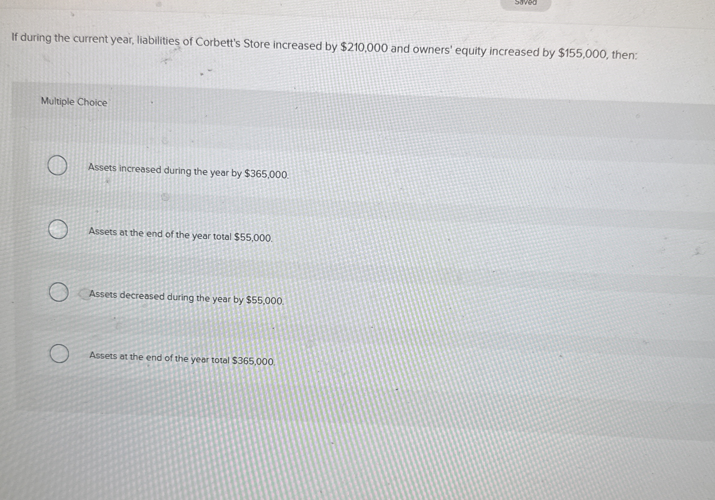 saved If during the current year, liabilities of