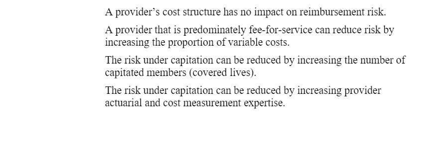 A provider's cost structure has no impact on