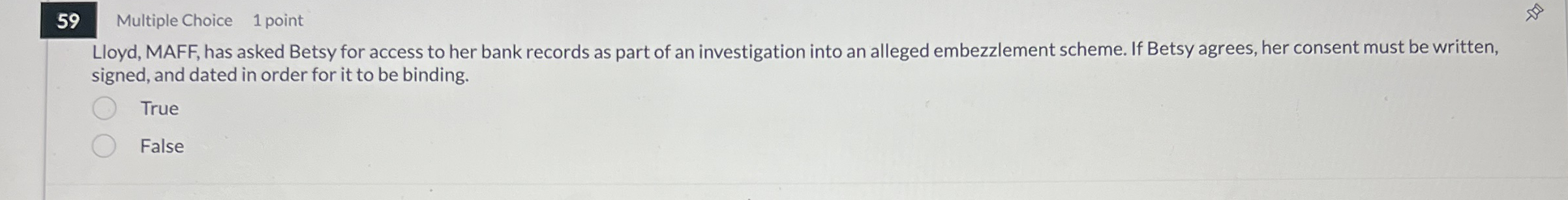 5 9 Multiple Choice 1 point Lloyd, MAFF, has
