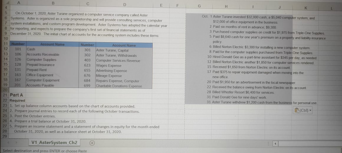129 X A B C D E F | H CUMULATIVE PROBLEM - Aster