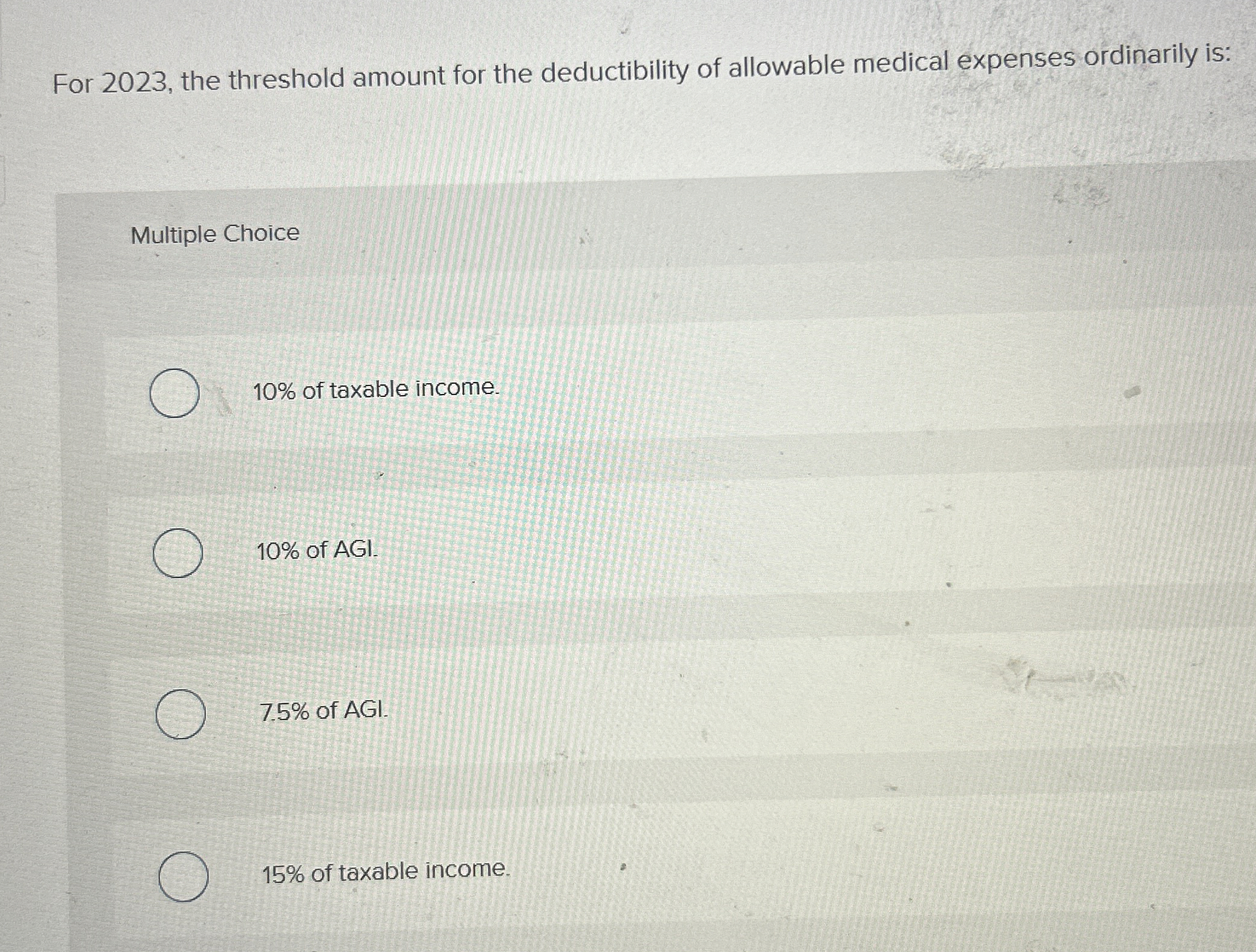 For 2 0 2 3 , the threshold amount for the