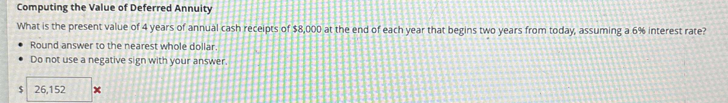 Computing the Value of Deferred Annuity What is