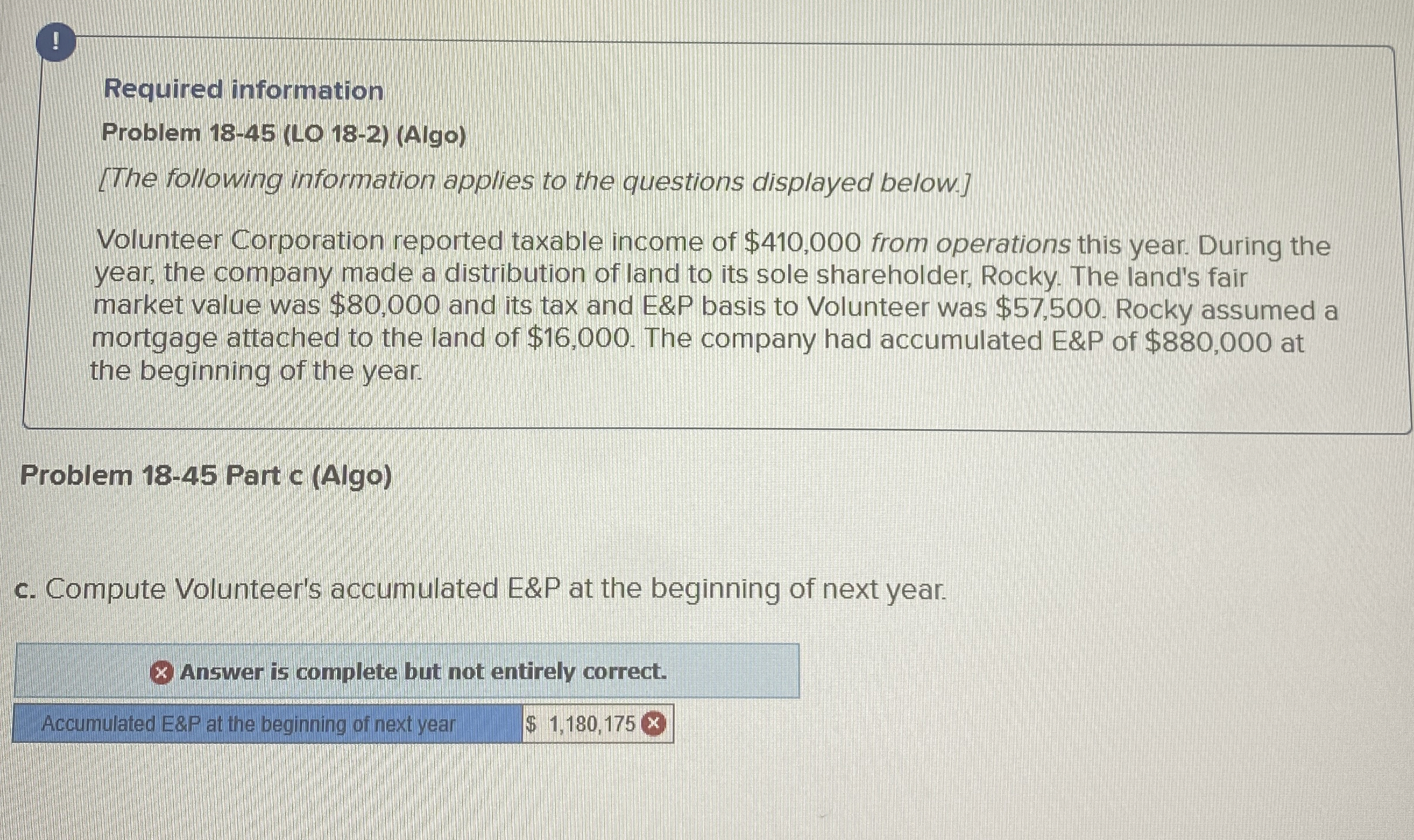 ! Required information Problem 1 8 - 4 5 ( LO 1 8
