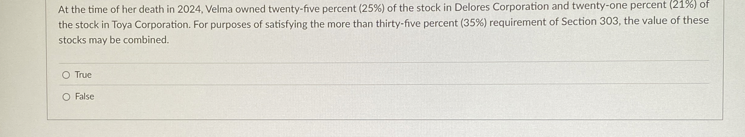 At the time of her death in 2 0 2 4 , Velma owned