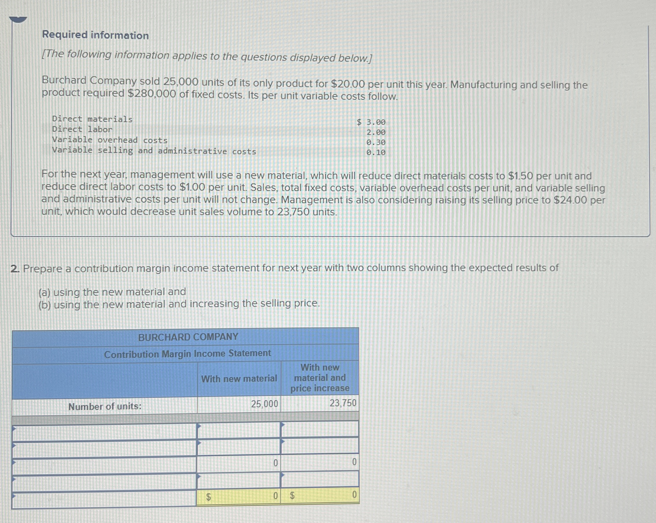 Required information [ The following information