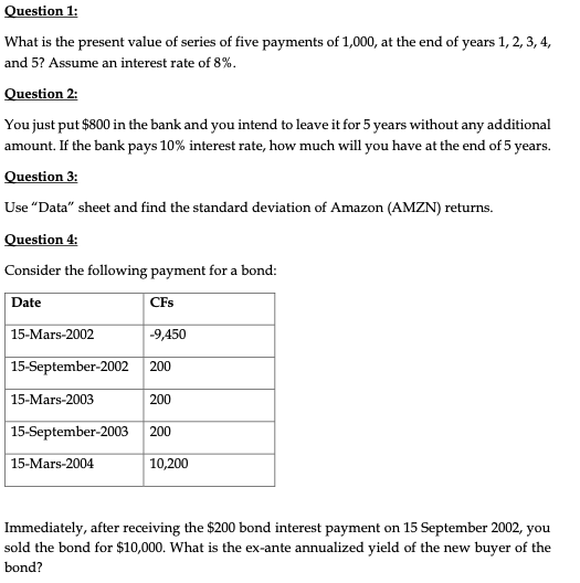 using excel and its functions only, solve the