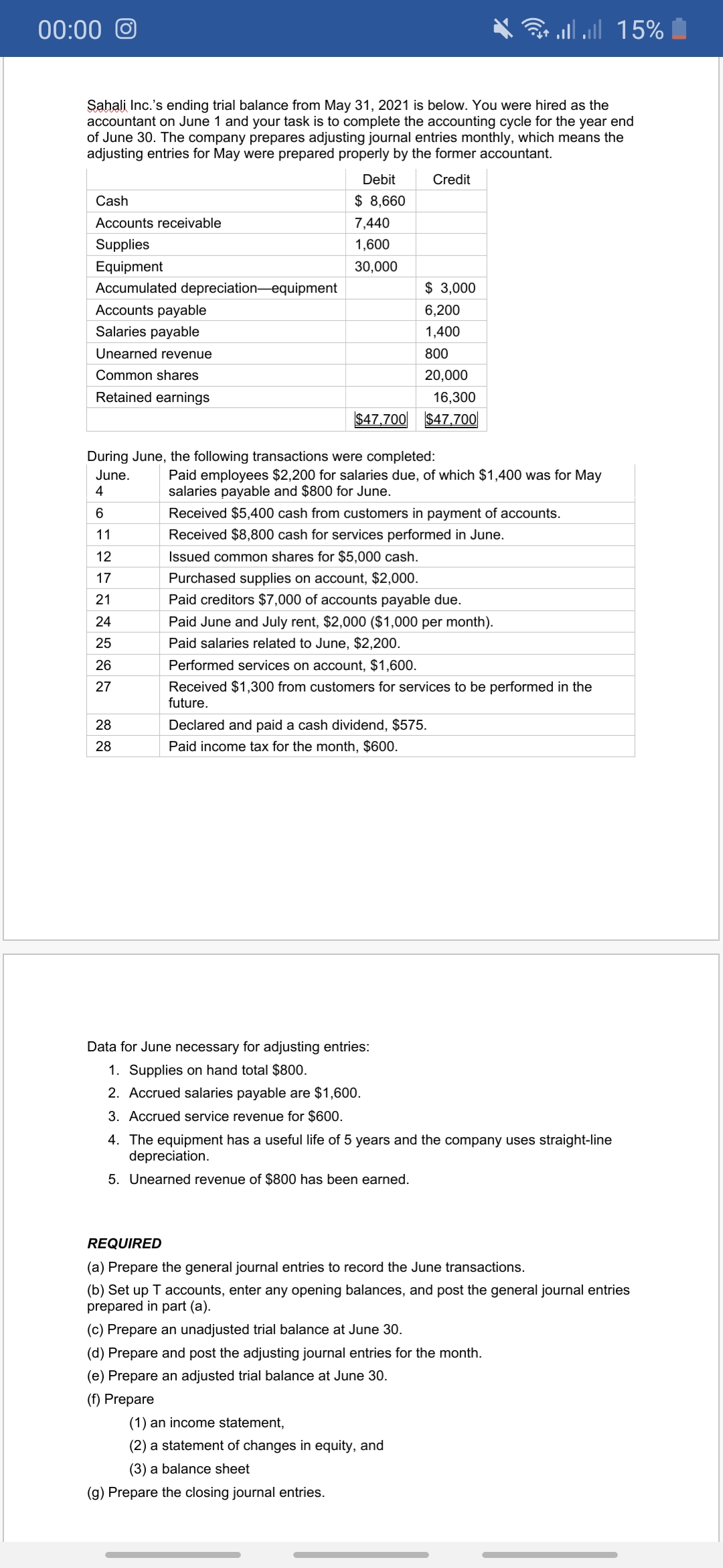 Can you help me solve all sections in the case