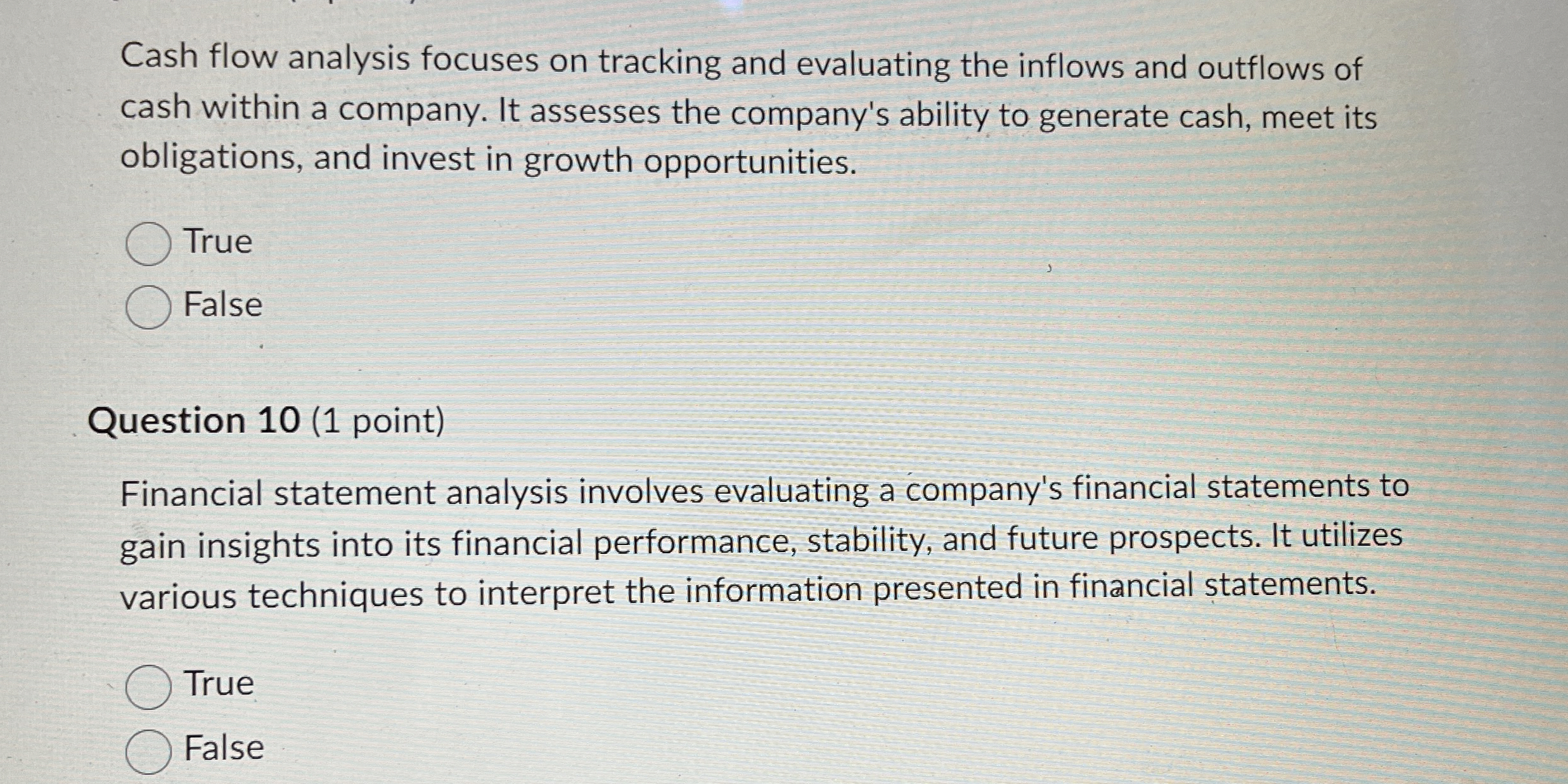 Cash flow analysis focuses on tracking and