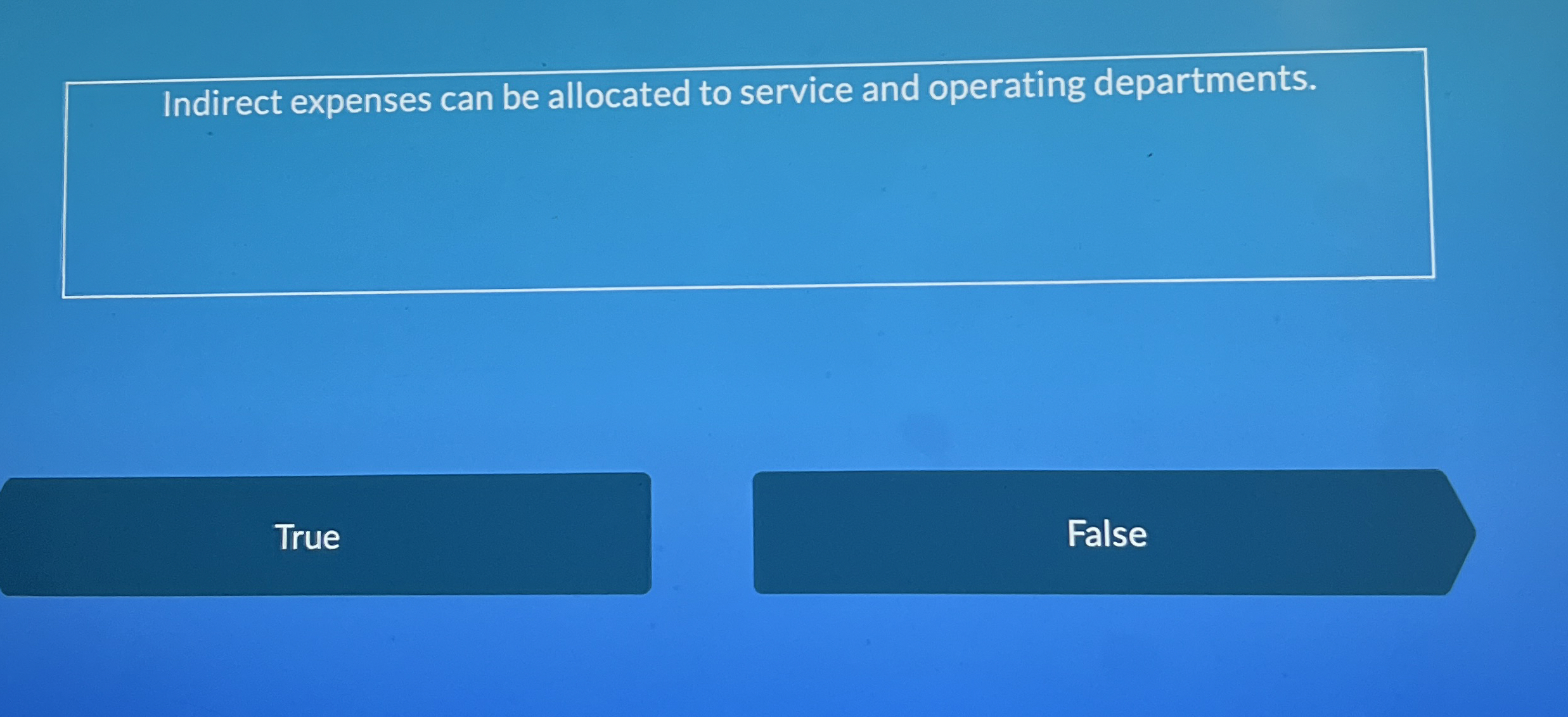 Indirect expenses can be allocated to service and