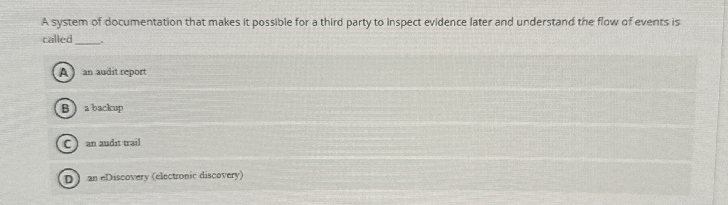 A system of documentation that makes it possible