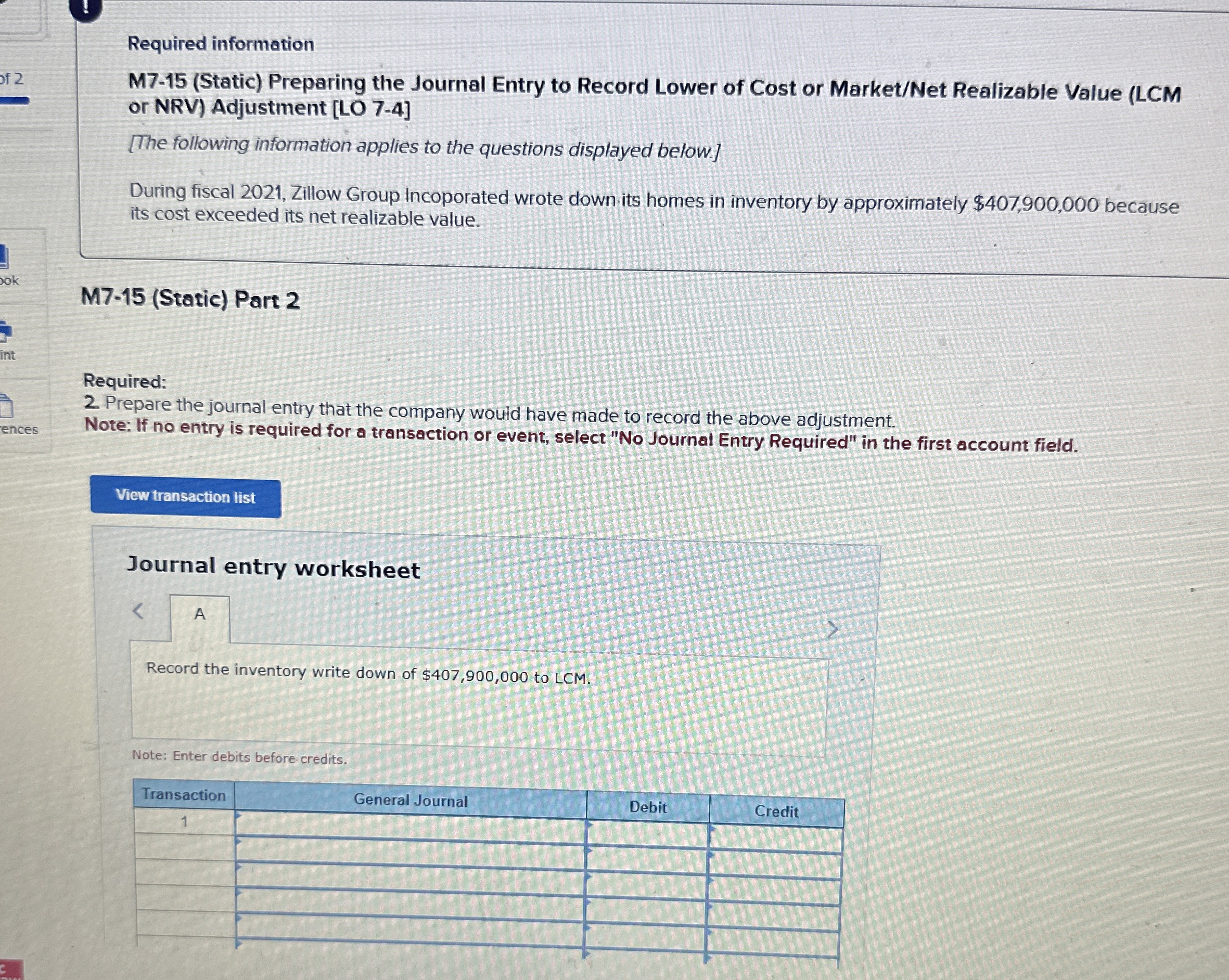 Required information M 7 - 1 5 ( Static )