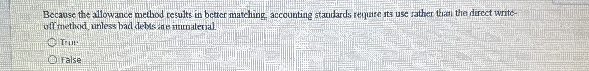 Because the allowance method results in better