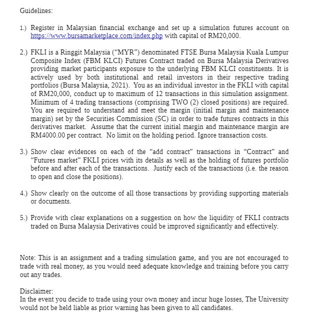 Guidelines: 1.} Register in Malaysian nancial