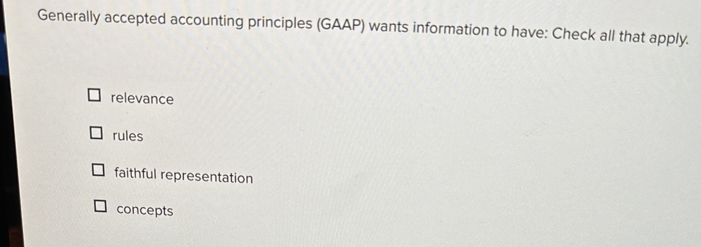 Generally accepted accounting principles ( GAAP )